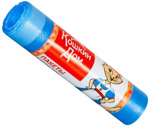 Пакеты для мусора с завязками 60 л*20 шт., синие Кошкин Дом (30-10-062) *1/30