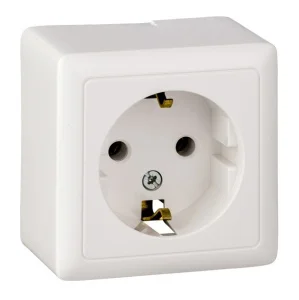 Розетка 1-м ОП Хит 16А с заземл., белая RA16-133-B Systeme Electric Розетка 1-м ОП Хит 16А с заземл., белая RA16-133-B Systeme Electric