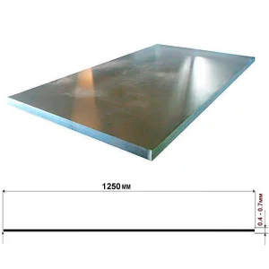 Лист плоский 1250х2500х0,45мм оцинкованный (3,125м²) Лист плоский 1250х2500х0,45мм оцинкованный (3,125м²)
