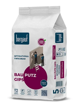 Штукатурка гипсовая Bau Putz Gips 5 кг Bergauf 1уп=108 шт Штукатурка гипсовая Bau Putz Gips 5 кг Bergauf 1уп=108 шт