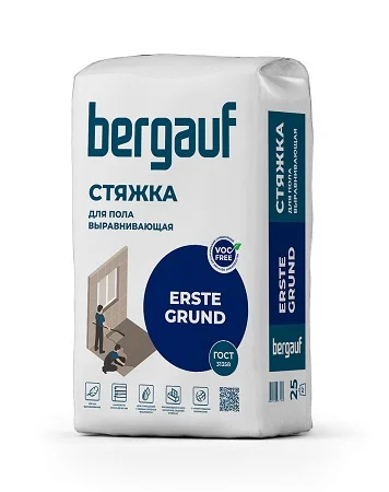 Стяжка выравнивающая для пола Erste Grund, Вergauf 25кг 1уп=56шт Стяжка выравнивающая для пола Erste Grund, Вergauf 25кг 1уп=56шт