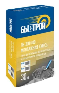 Смесь монтажная Быстрой ПБ-300/400 30кг Смесь монтажная Быстрой ПБ-300/400 30кг