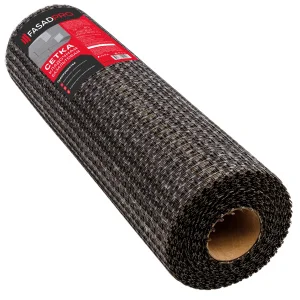 Сетка из базальтоволокна марки 25х25мм 1х50м (50/50) рулон FASADPRO Сетка из базальтоволокна марки 25х25мм 1х50м (50/50) рулон FASADPRO