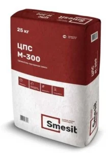 Смесь цементно-песочная Smesit М-300 25кг Смесь цементно-песочная Smesit М-300 25кг