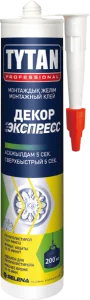 Клей Tytan Professional монтажный клей Декор Экспресс 210г белый (02306/96269) Клей Tytan Professional монтажный клей Декор Экспресс 210г белый (02306/96269)