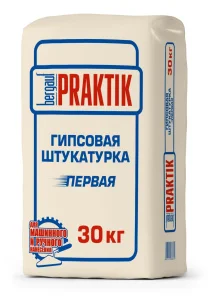 Штукатурка гипсовая Первая 30кг Bergauf Praktik 1уп=49шт Штукатурка гипсовая Первая 30кг Bergauf Praktik 1уп=49шт