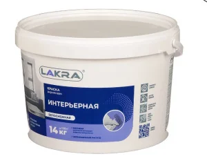 Краска ВД интерьерная Белый Лакра 14 кг 1п=44 шт Краска ВД интерьерная Белый Лакра 14 кг 1п=44 шт