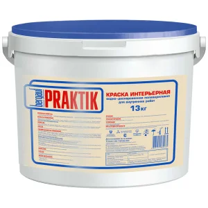Краска ВД интерьерная Bergauf Praktik полиакриловая для внутренних работ всесезонная 13кг Краска ВД интерьерная Bergauf Praktik полиакриловая для внутренних работ всесезонная 13кг