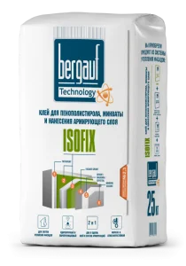 Клей для ППС и минваты Isofix  Bergauf, 25 кг.(1 уп=56шт)