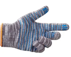 Перчатки х/б 5 нитей 10 класс ПВХ точка, графит/белые/черные, 45гр, ЛАЙТ, р-р М *10/100 ОПТ Перчатки х/б 5 нитей 10 класс ПВХ точка, графит/белые/черные, 45гр, ЛАЙТ, р-р М *10/100 ОПТ