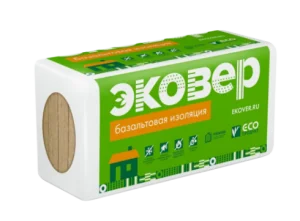 Теплоизоляция Эковер Вент Фасад 1000х600х100мм/4шт (70 кг/м3) 1уп=0,24м3/2,4м2