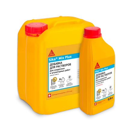 Добавка для строительных растворов пластификатор Sika Mix Plus 5л *1/4 Добавка для строительных растворов пластификатор Sika Mix Plus 5л *1/4
