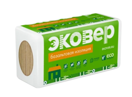 Теплоизоляция Эковер Вент Фасад 1000х600х100мм/4шт (70 кг/м3) 1уп=0,24м3/2,4м2