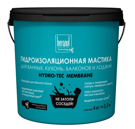 Мастика гидроизоляционная Bergauf Hydro-Tec Membrane 4кг