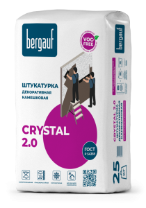 Штукатурка декоративная Bergauf Crystal Winter зерно 2 мм 25 кг