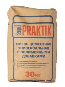 Кладочная цементная смесь М100 30кг Bergauf Praktik 1уп=48шт