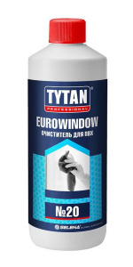 Очиститель для ПВХ №20 нерастворяющий с антистатиком TYTAN Professional EUROWINDOW, 950 мл (10894) *
