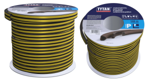 Уплотнитель для окон и дверей Tytan Professional P черный 100m x 9mm x 5,5mm (91577)