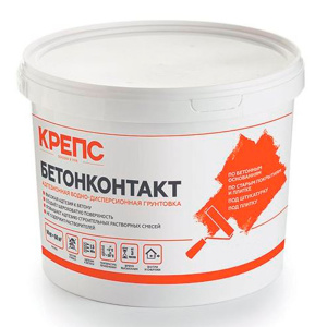 Грунтовка бетон-контакт акриловая 15кг (Крепс) *44