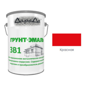 Грунт-эмаль 3в1 по ржавчине ДараДа ГОСТ красный 22кг