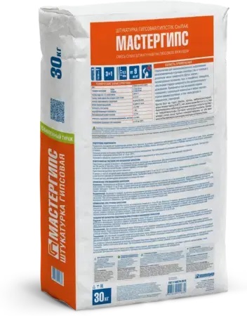 Штукатурка гипсовая универсальная Гипсополимер Мастергипс 30кг