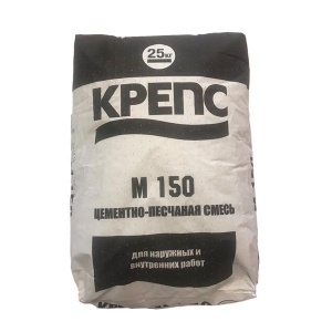 Цементно-песчаная смесь КРЕПС М-150 25кг Зима *1/56
