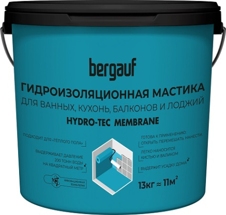Мастика гидроизоляционная Bergauf Hydro-Tec Membrane 13кг