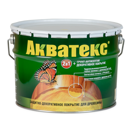 Пропитка по дереву Акватекс Калужница 9 л.