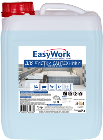 Средство для сантехники с гипохлоритом 5 л. 1/4 EasyWork