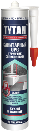 Герметик силиконовый санитарный  Tytan Professional UPG TURBO белый 280 мл 