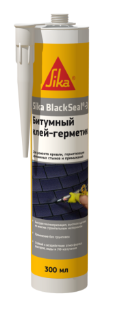 Герметик-клей для кровли Sika BlackSeal-3 черный 300 мл 