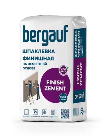 Шпаклевка цементная финишная Bergauf Finish Zement 20кг