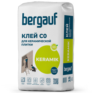 Клей для керамической и кафельной плитки Keramik 25кг Bergauf 1уп=56шт