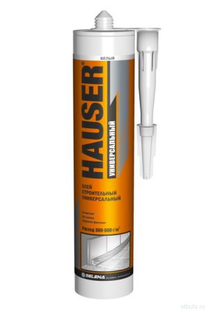 Клей строительный (жидкие гвозди) Hauser универсальный белый 310 гр